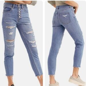 FREE PEOPLE Blossom Rigid Skinny Jeans‎